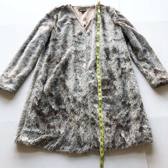 CHARMING CHARLIE RSVP Y2K Eyelash Fringe Open Front Champagne Jacket Women Small - Picture 7 of 9